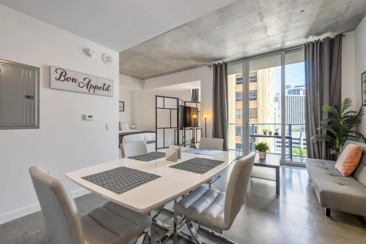 公寓 Cozy Downtown Pad- Luxe Rooftop Pool Gym And