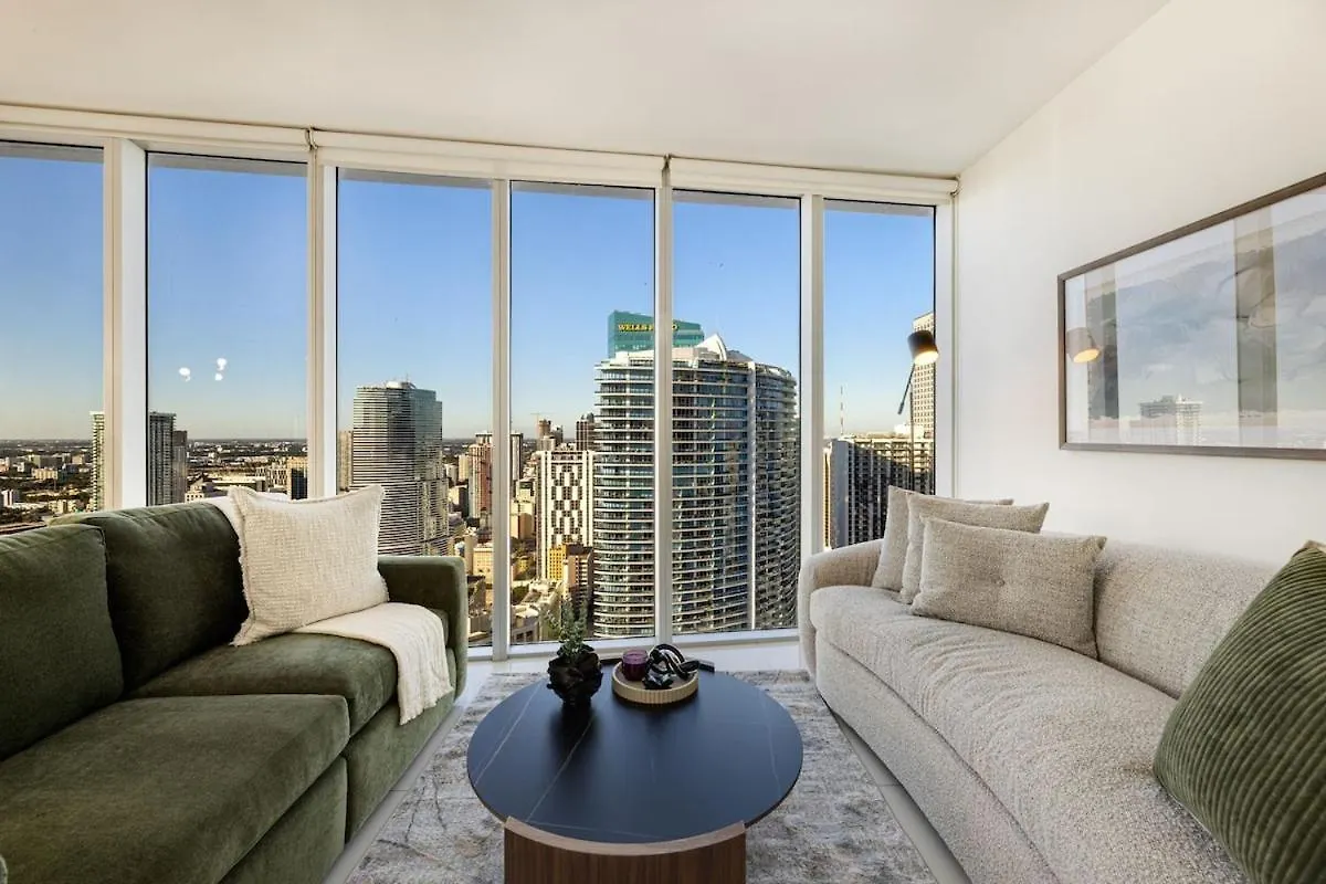 Sky High Penthouse Corner 2br 2ba Icon Brickell * 迈阿密