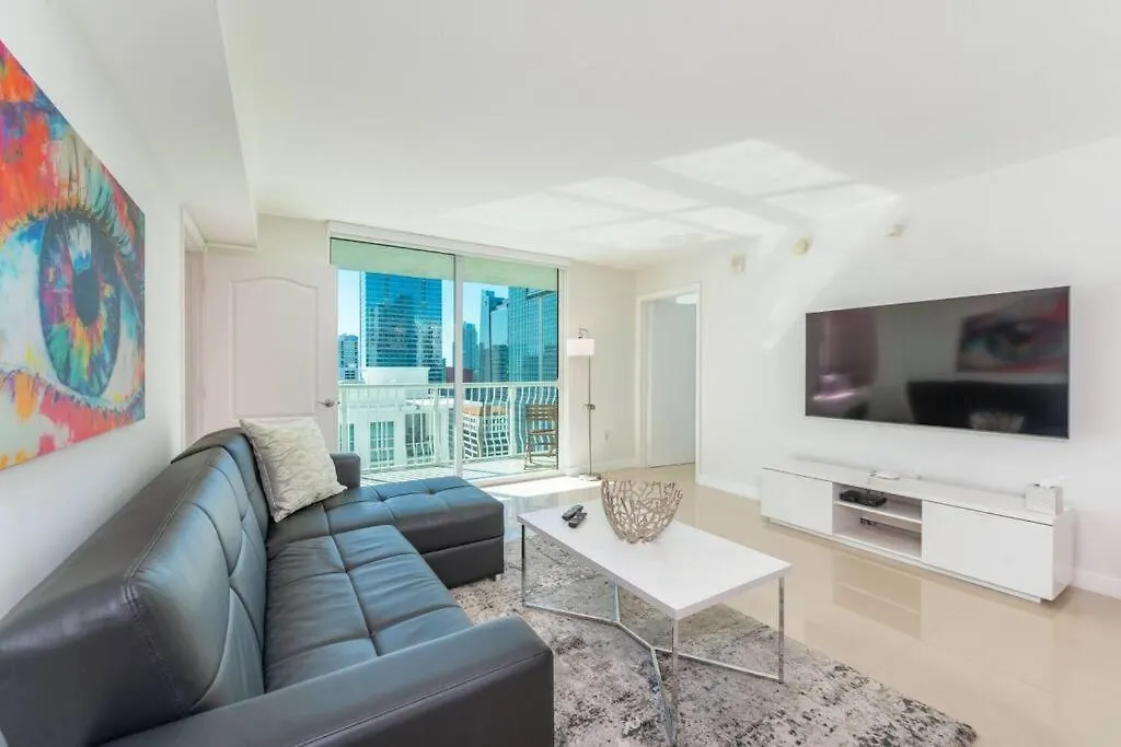 Stunning 2br With Ocean View At Brickell, Free Parking Miami