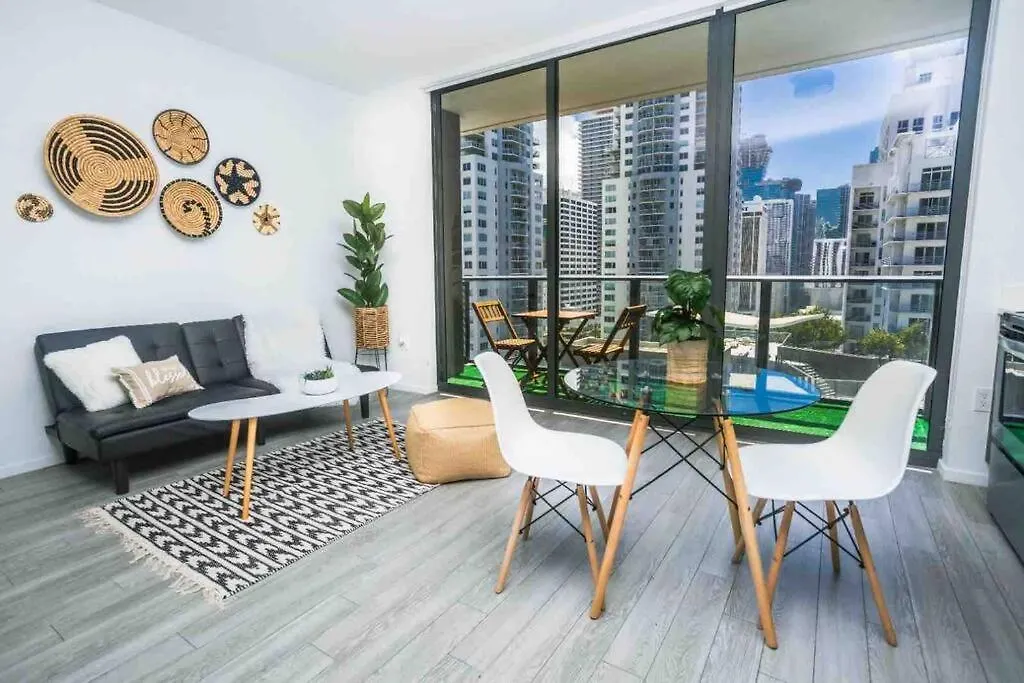 **Luxurious,Boho Studio In Downtown Miami/Bay View Apartment *