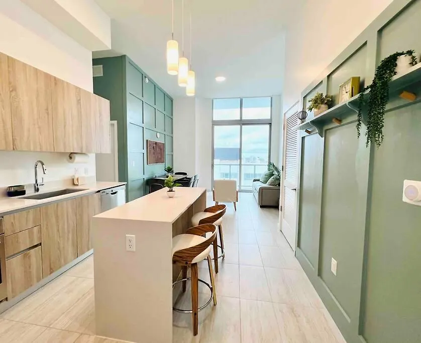 Lejlighedshotel Sleek 2bd 2ba In Design District Miami