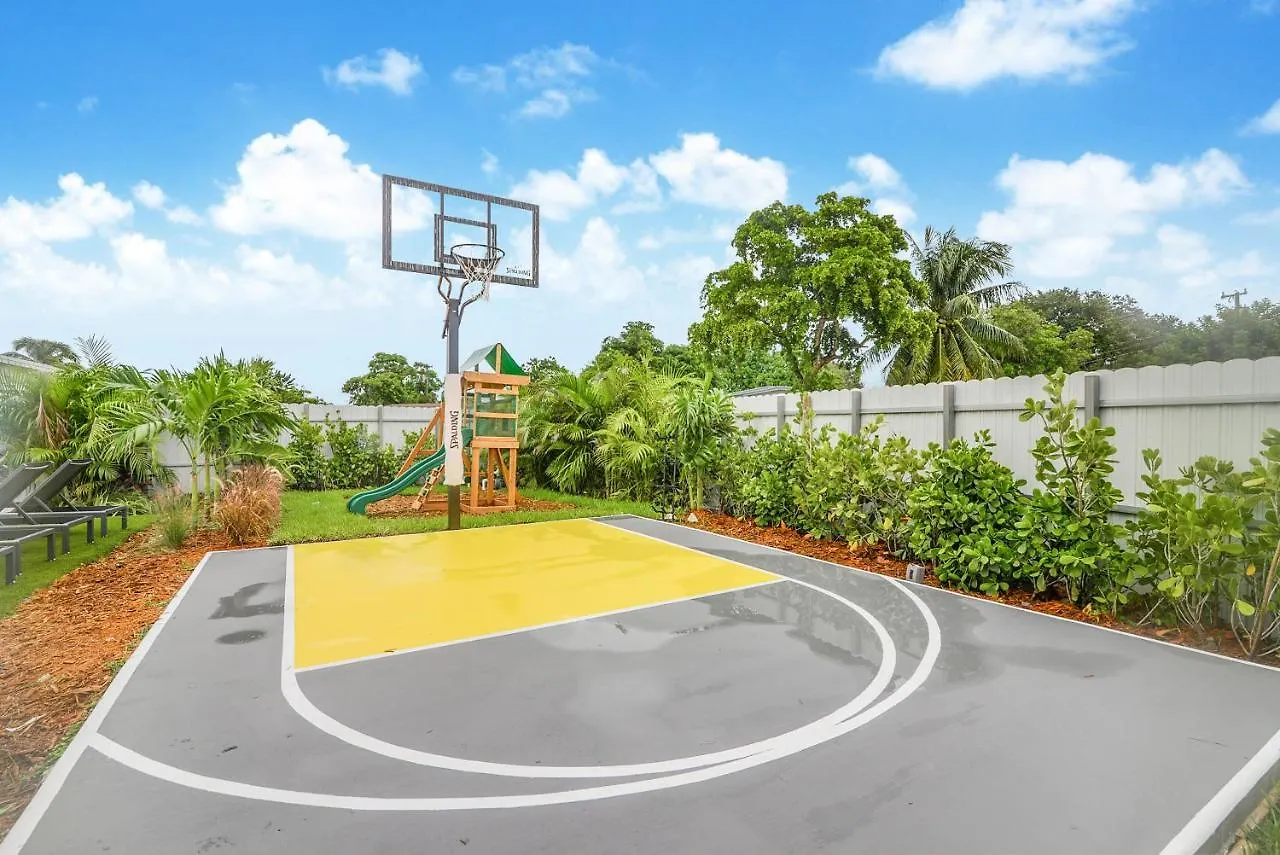 度假居 Family 5Br Miami Resort Pool, Sports & Bbq Oasis L04 迈阿密