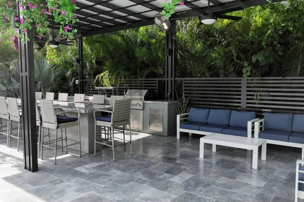 With Outdoor Sauna, Outdoor Bar And Pergola With Games Miami