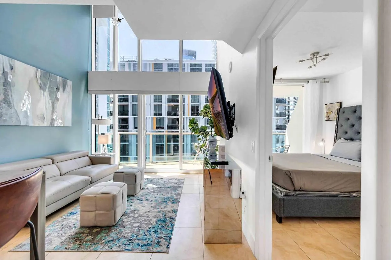 *spacious 2br Loft Brickell W/stunning Views* Appartamento Miami