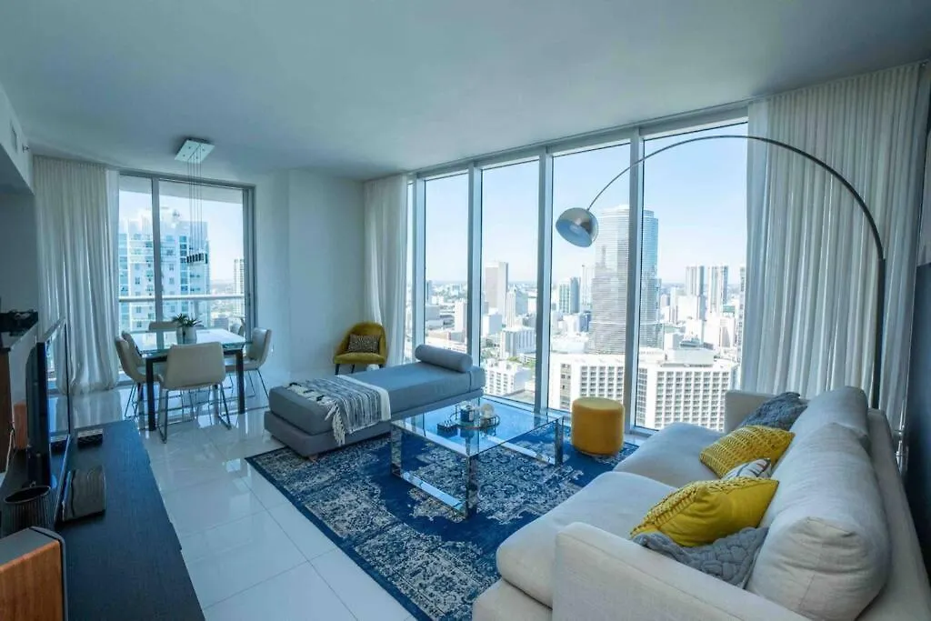 公寓 Icon Brickell -lux 2 Bedroom With & Bayview 迈阿密