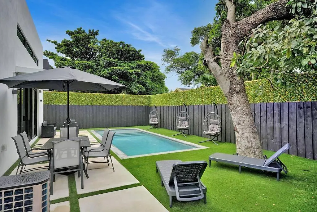 Design House -heated Pool -big Yard -gated Parking Villa