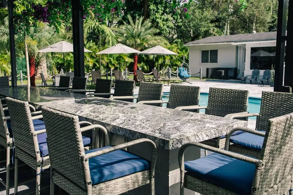 With Outdoor Sauna, Outdoor Bar And Pergola With Games * 마이애미