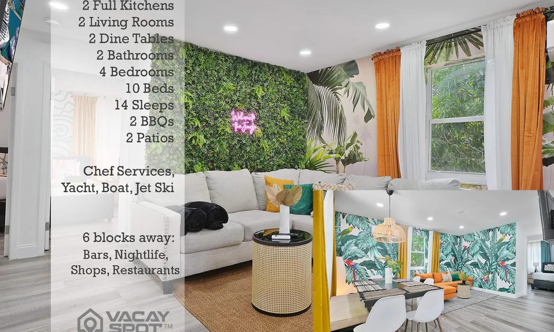 Vacay Spot Wynwood: Urban Jungle Oasis With Massage Shower & Bbq Patio