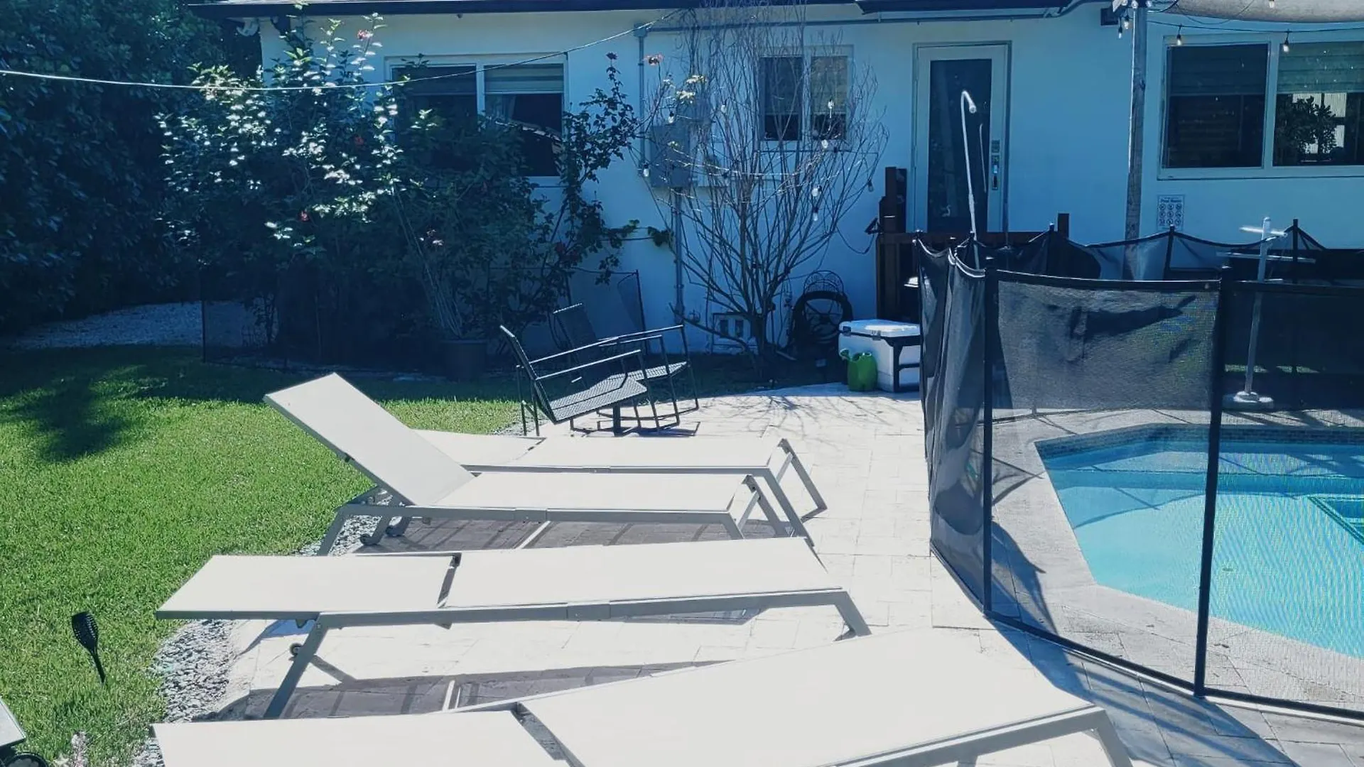 Festive Pool With Lots Of Colors And Swag. Holiday home