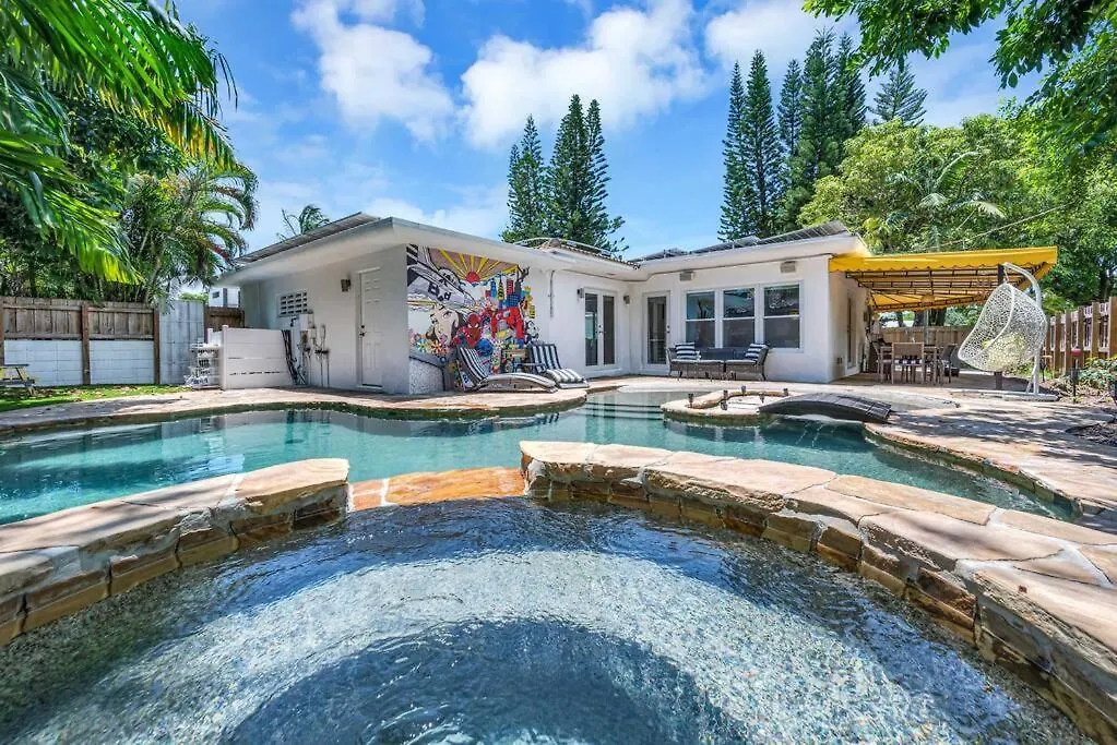 Modern Tropical Pool House North Hot Tub Σπίτι διακοπών Μαϊάμι