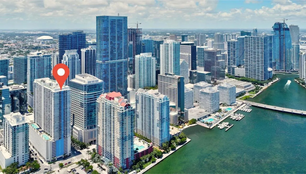 1 Bedroom In Brickell 25th Floor With Balcony And Parking Holiday home Miami