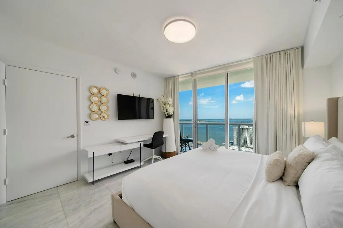 Charming Ocean View 2br 1ba Icon Brickell Apartamento Miami
