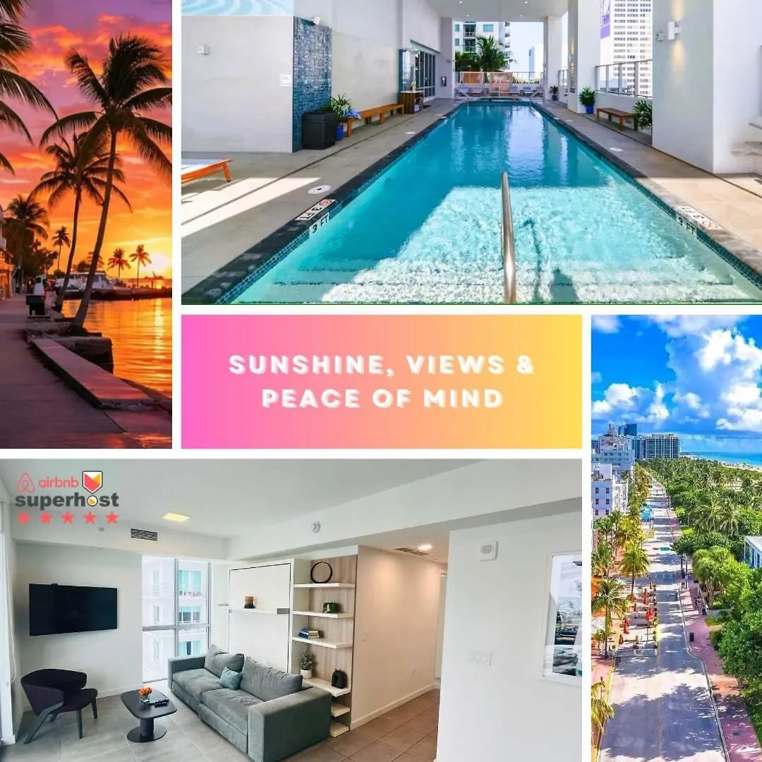 Explore Miami's Heat - Huge 1 Bed Pool & Gym Holiday home Miami