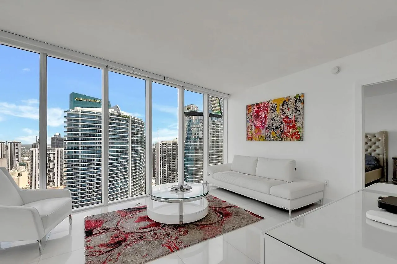 Penthouse 2br Icon Whotel Brickell Lägenhetshotell Miami