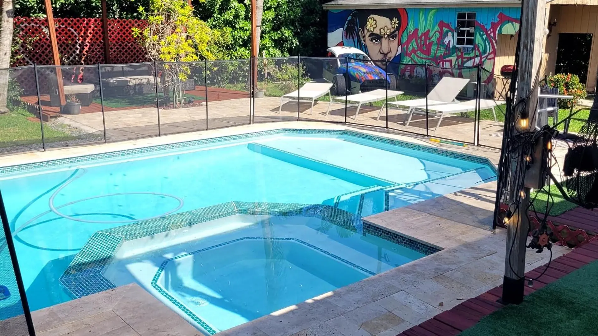 Festive Pool With Lots Of Colors And Swag. * Miami