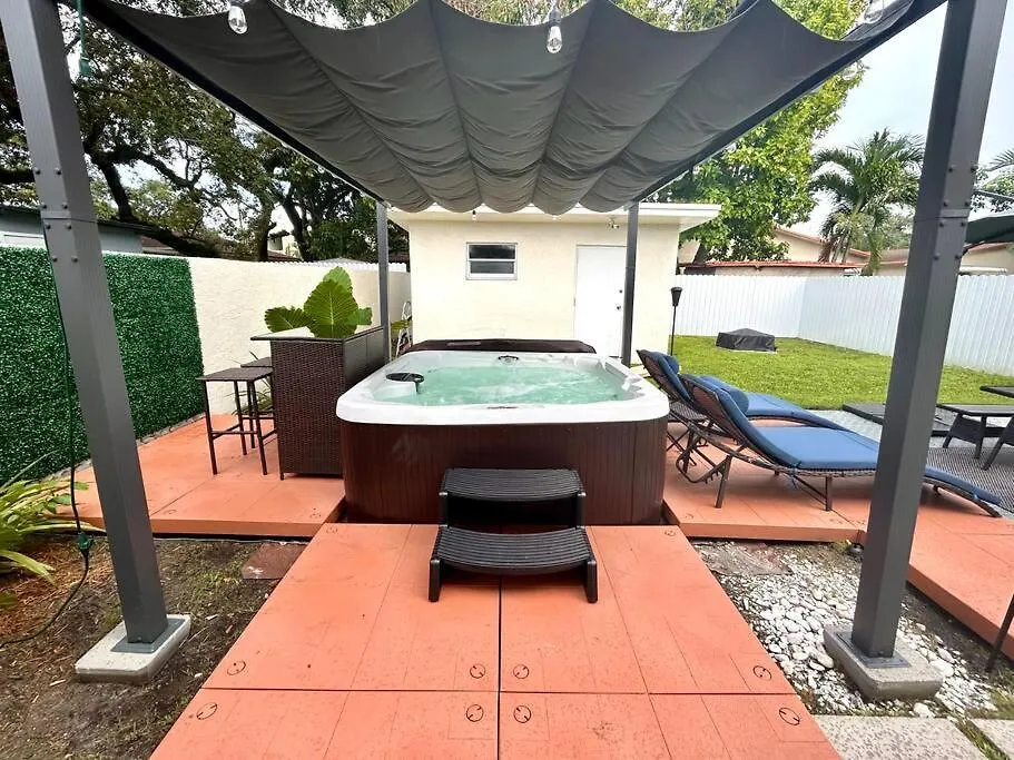 Modern W Jacuzzi Near Wynwood-design District-mia Airport Vakantiehuis