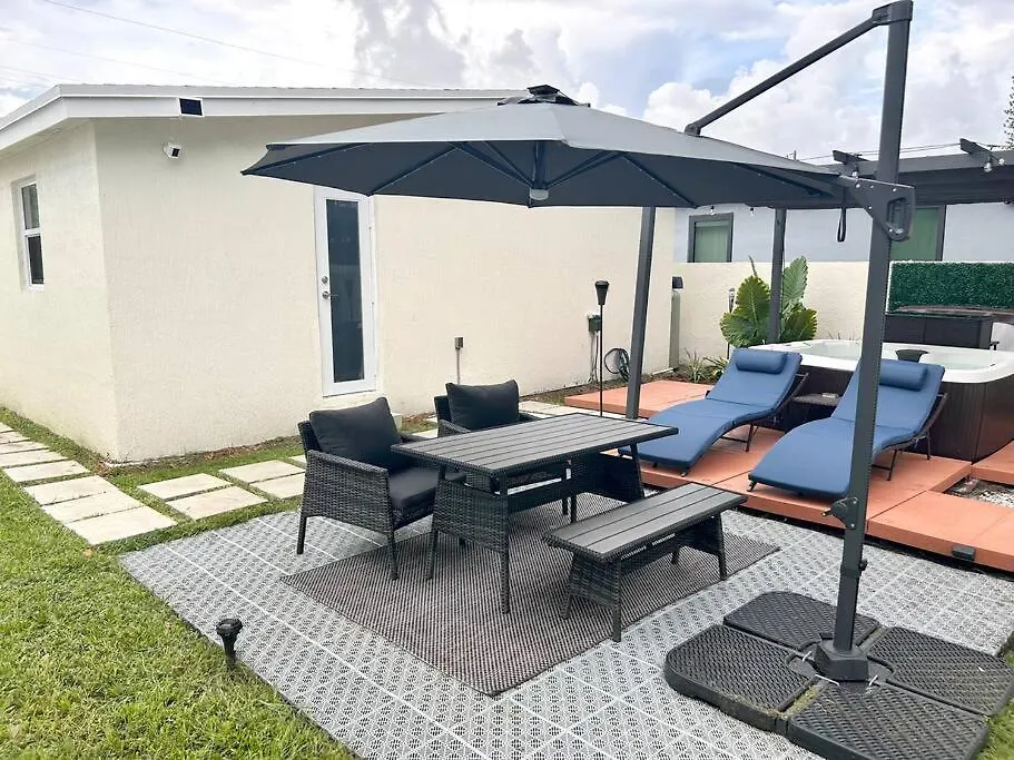 Vakantiehuis Modern W Jacuzzi Near Wynwood-design District-mia Airport *