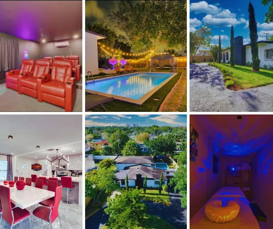 Villa The Grand Escape With Cinema, Pool & Chill Area Miami