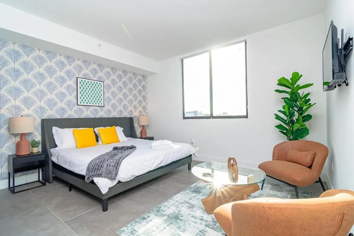 公寓 Urban Oasis In Close To Bayside And Brickell With Free Parking