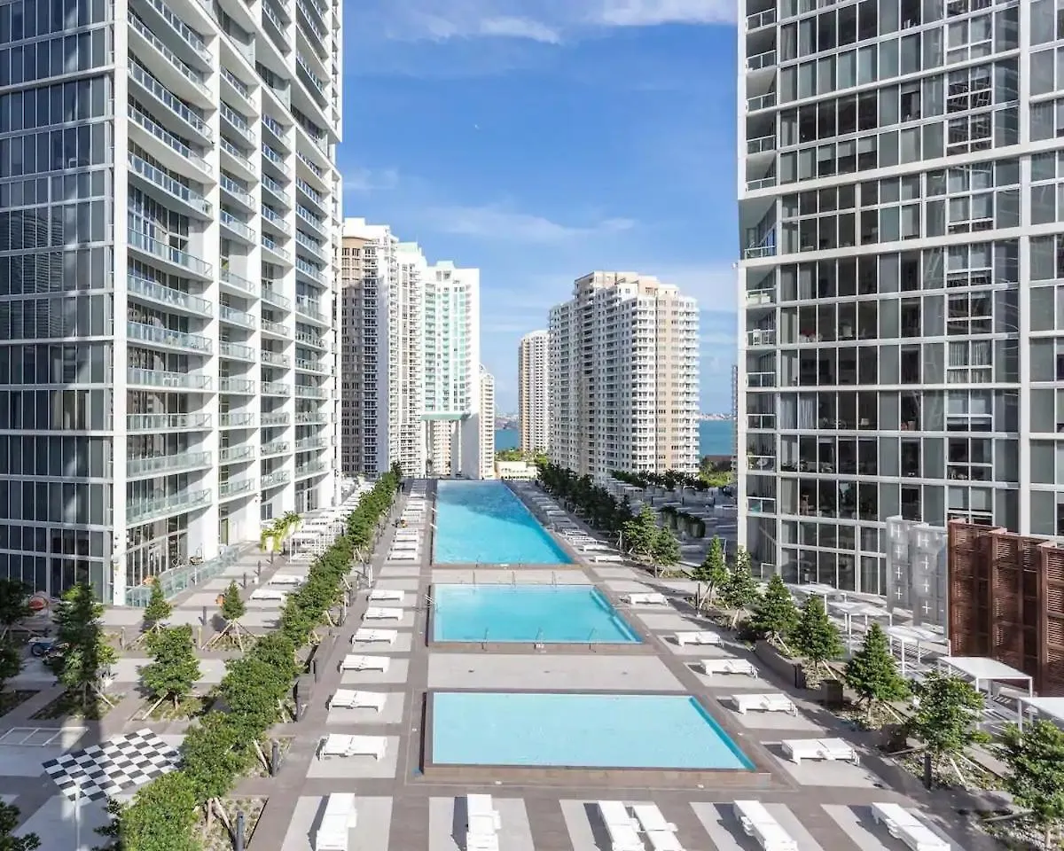 Icon Brickell High Floor With Bay And Pool View 5 Star Appartement Miami