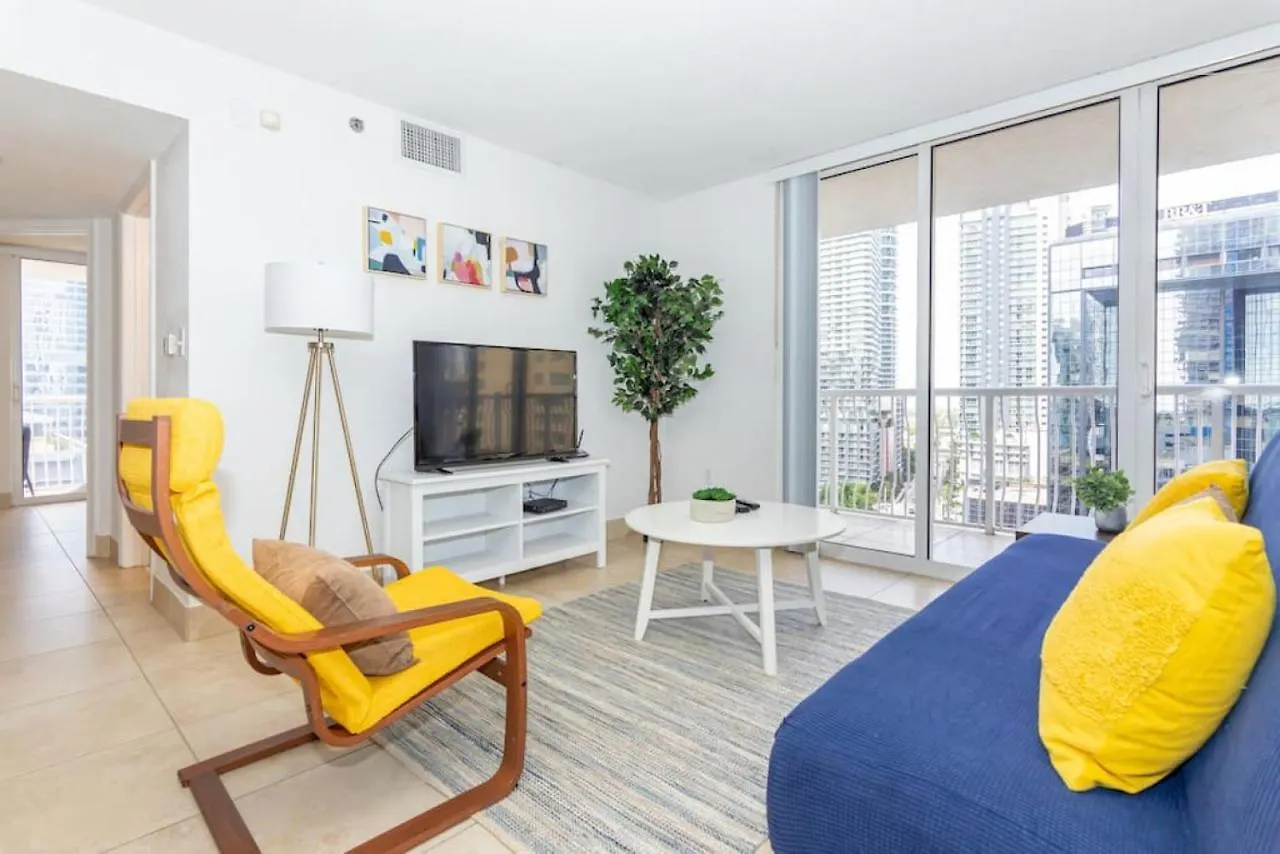 Apartment 2 Bedroom, 2 Bathroom Den Brickell Pool, Hot Tub, And Gym Miami