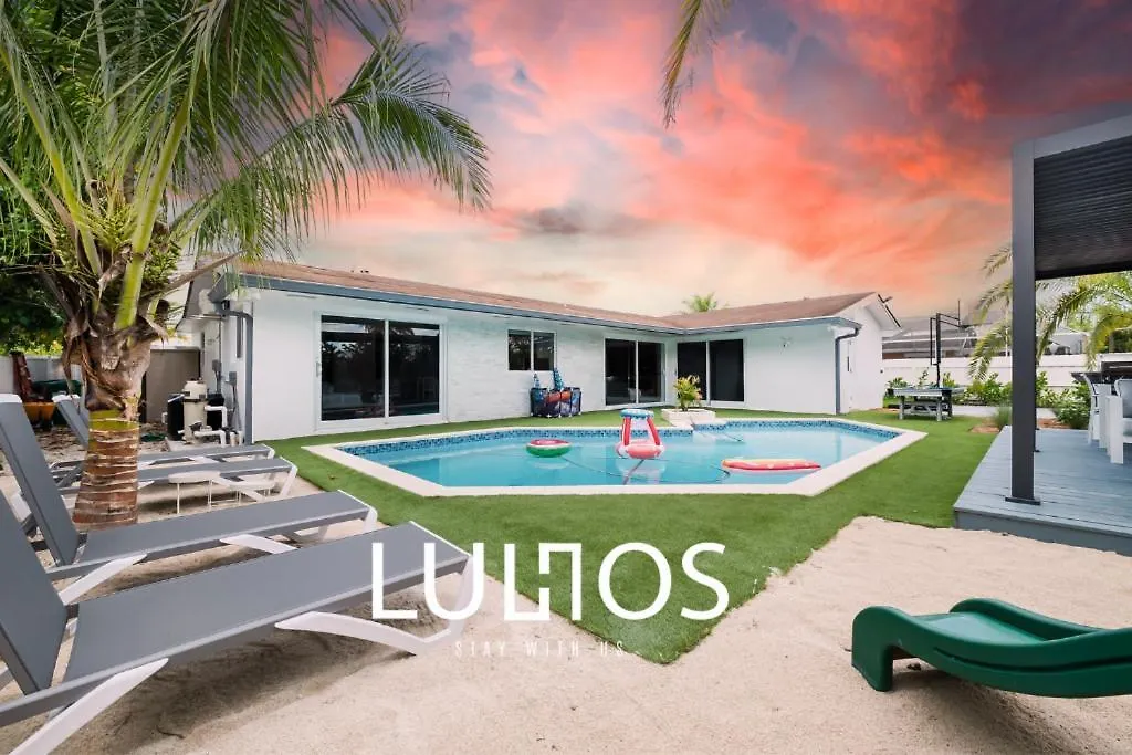 Stunning 5Br Heated Pool, Beach Access & Games L06 * 迈阿密