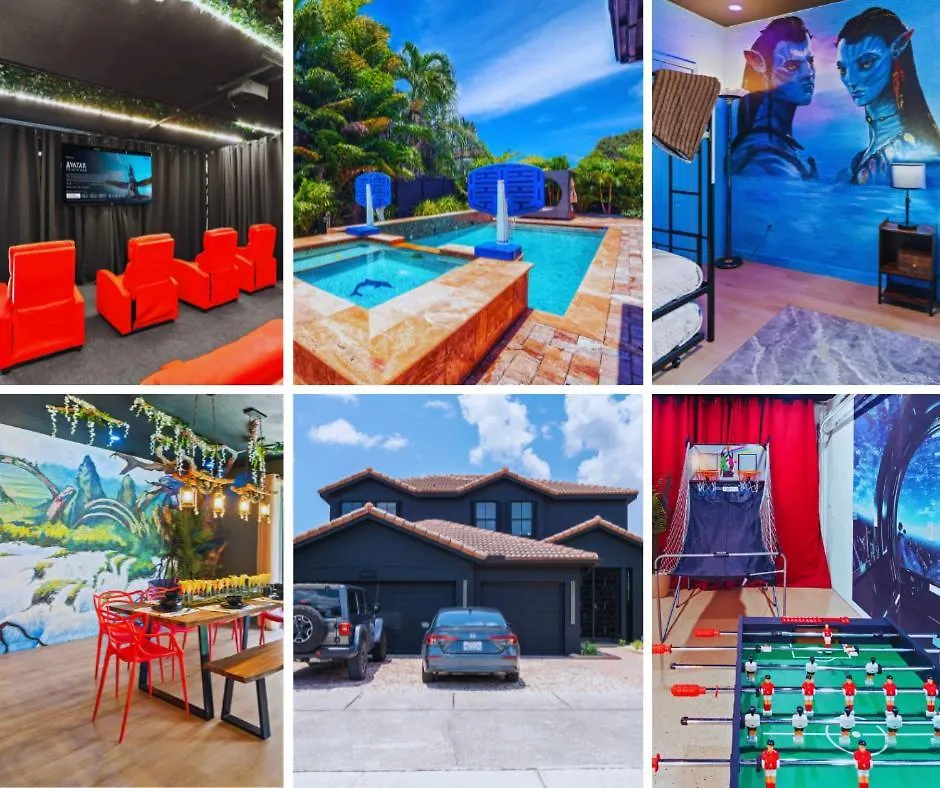 Avatar Luxe 5br W Cinema, Pool, Game & Bbq 迈阿密