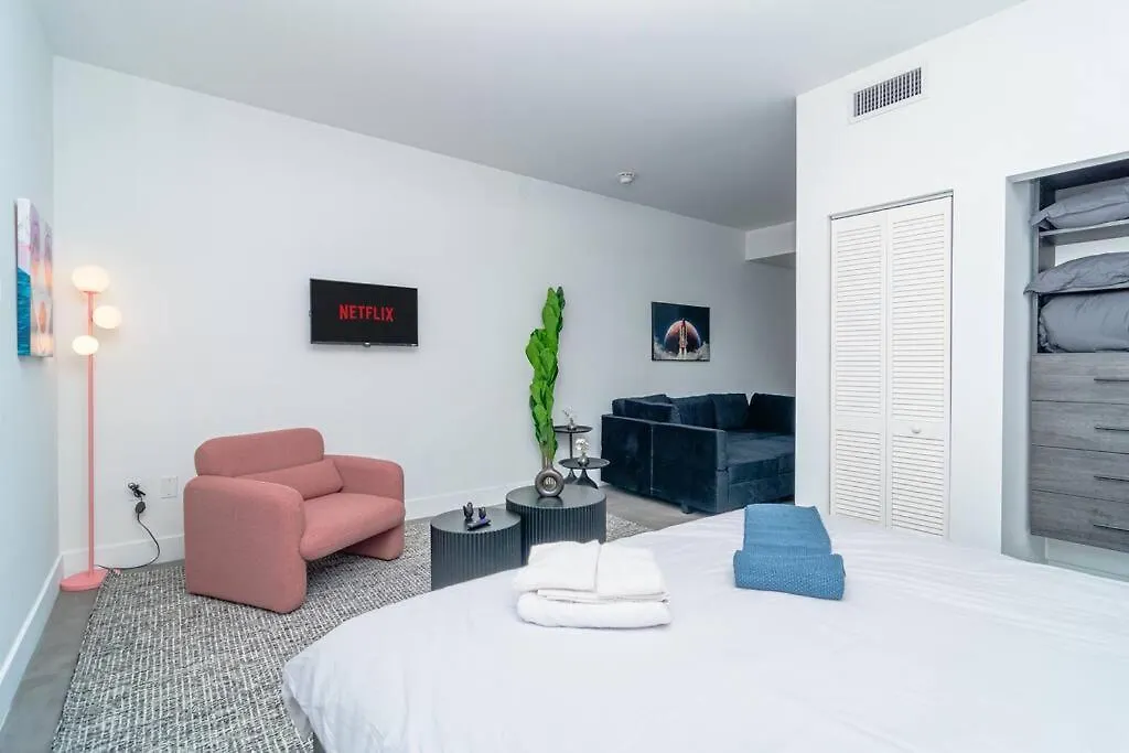 아파트 Beautiful 1br In Little Havana Close With King Bed Near Brickell & Marlins Park *