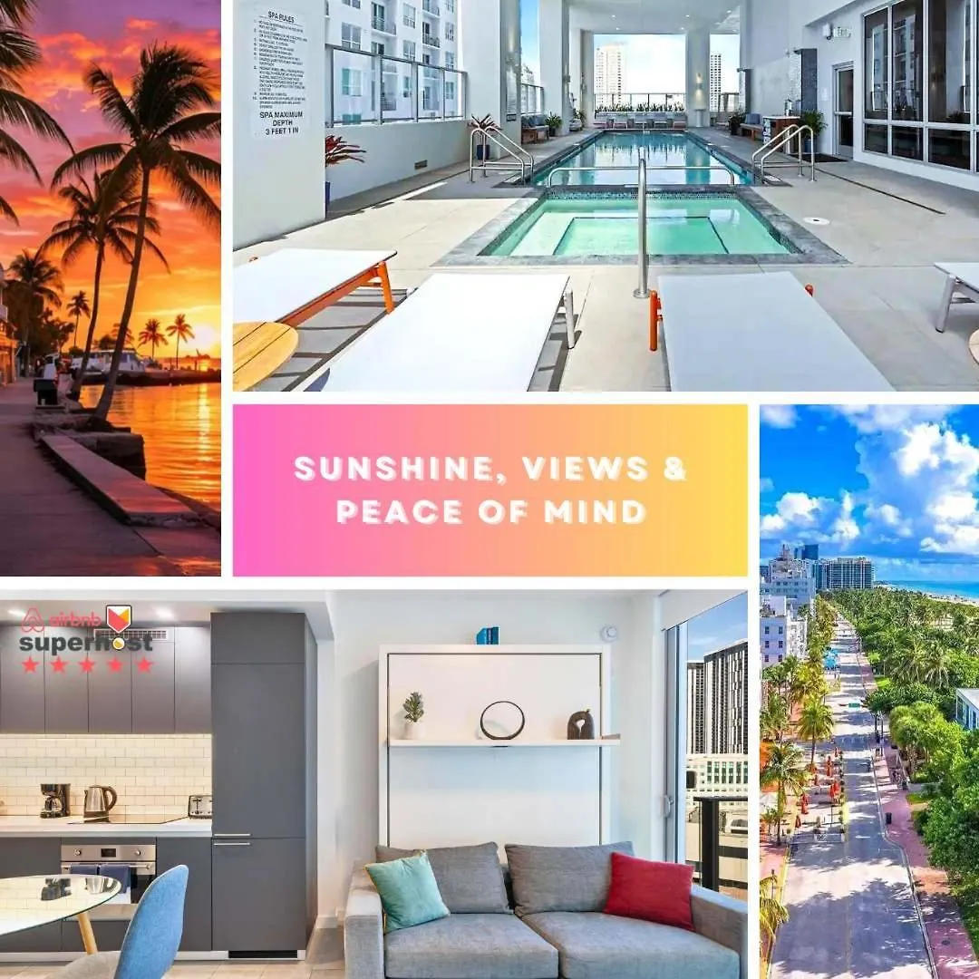 公寓 Explore Miami's Heat - Cozy Pool & Gym