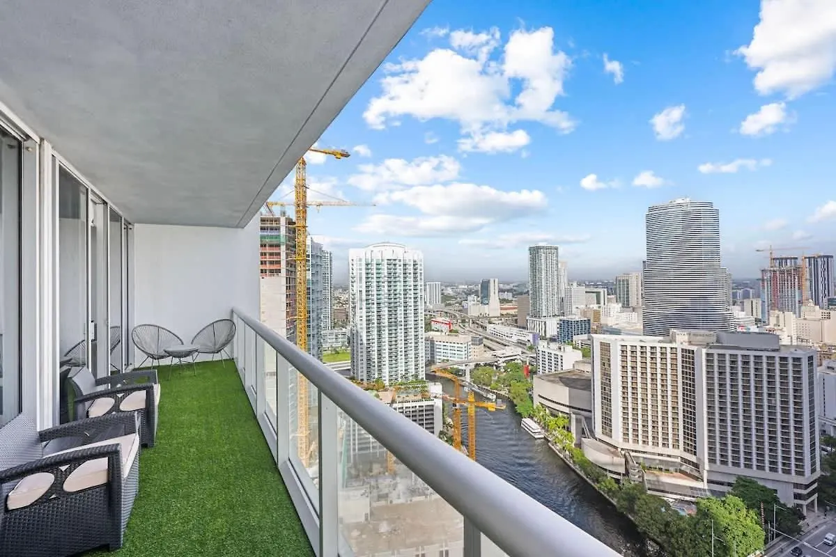 Penthouse Icon W Waterviews Balcony Brickell 度假居 迈阿密